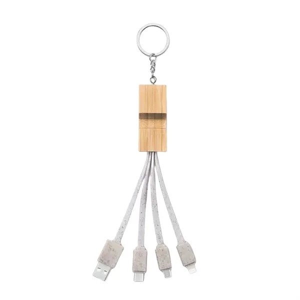 Eco-Friendly 3 in 1 USB Charging Cables with Phone Stand - Eco-Friendly 3 in 1 USB Charging Cables with Phone Stand - Image 2 of 2