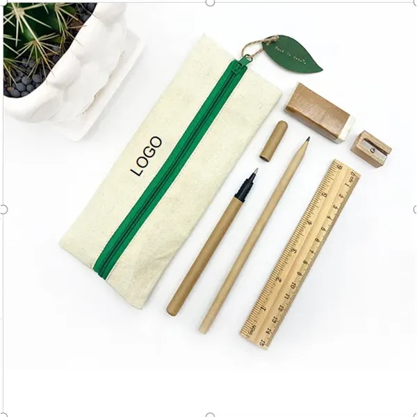 Stationery Set With Pencil Eraser Sharpener Ruler Ballpoint - Stationery Set With Pencil Eraser Sharpener Ruler Ballpoint - Image 0 of 7