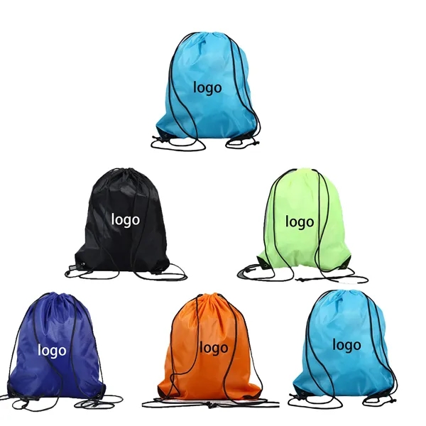Drawstring Polyester Lightweight Backpack - Drawstring Polyester Lightweight Backpack - Image 0 of 6