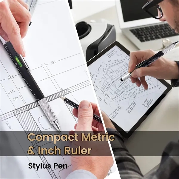 6 in 1 Multifunctional Ballpoint Tool Pen - 6 in 1 Multifunctional Ballpoint Tool Pen - Image 1 of 4