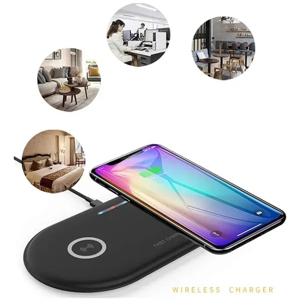 5W/10W Double Charging Phone Fast Wireless Charger Dock - 5W/10W Double Charging Phone Fast Wireless Charger Dock - Image 7 of 9