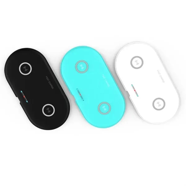 5W/10W Double Charging Phone Fast Wireless Charger Dock - 5W/10W Double Charging Phone Fast Wireless Charger Dock - Image 9 of 9