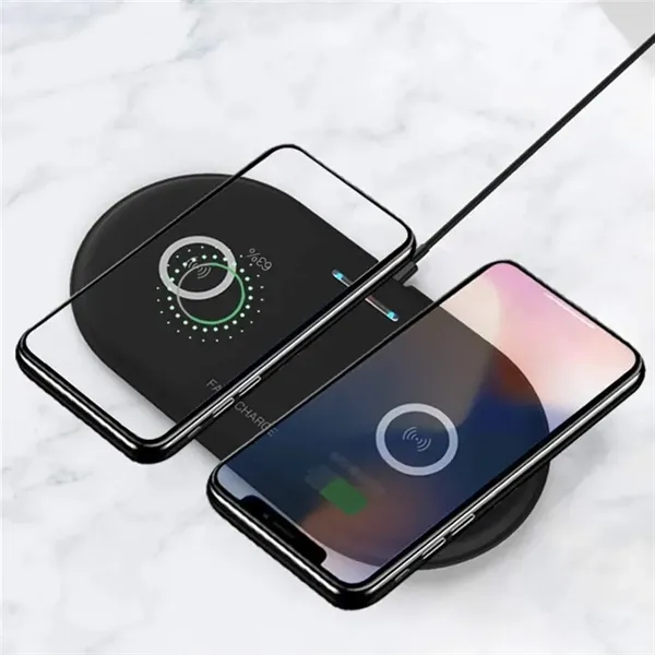 5W/10W Double Charging Phone Fast Wireless Charger Dock - 5W/10W Double Charging Phone Fast Wireless Charger Dock - Image 3 of 9