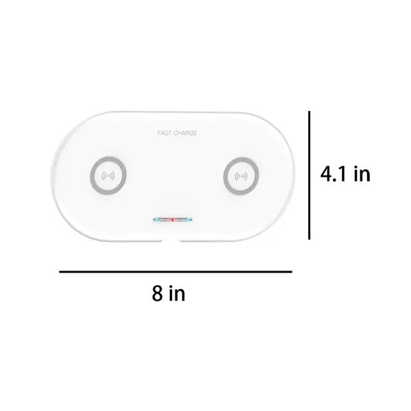 5W/10W Double Charging Phone Fast Wireless Charger Dock - 5W/10W Double Charging Phone Fast Wireless Charger Dock - Image 8 of 9