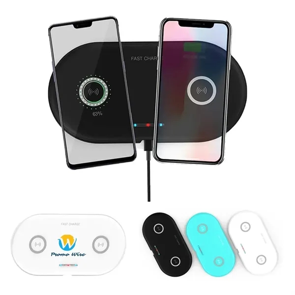 5W/10W Double Charging Phone Fast Wireless Charger Dock - 5W/10W Double Charging Phone Fast Wireless Charger Dock - Image 0 of 9