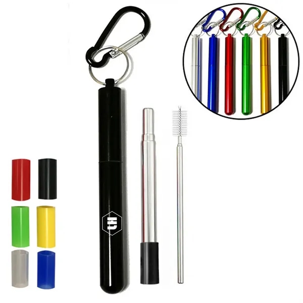 Travel Portable Foldable Telescopic Metal Straw - Travel Portable Foldable Telescopic Metal Straw - Image 0 of 2