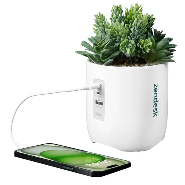 iHome Faux Succulent with USB Charging Station - iHome Faux Succulent with USB Charging Station - Image 2 of 3