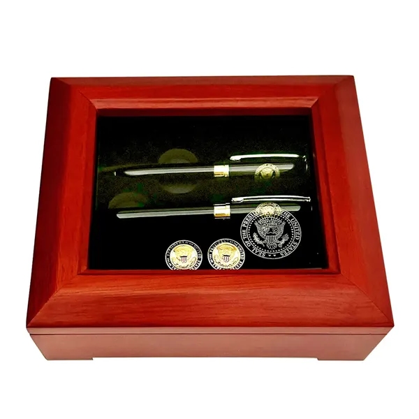 Pen and Cufflink Wooden Keepsake Gift Box - Pen and Cufflink Wooden Keepsake Gift Box - Image 0 of 0