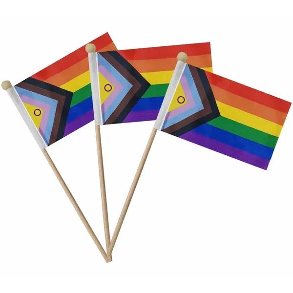 LGBTQ 4"x6" Progress Pride Flag V2 - Popular New Design - LGBTQ 4"x6" Progress Pride Flag V2 - Popular New Design - Image 1 of 1
