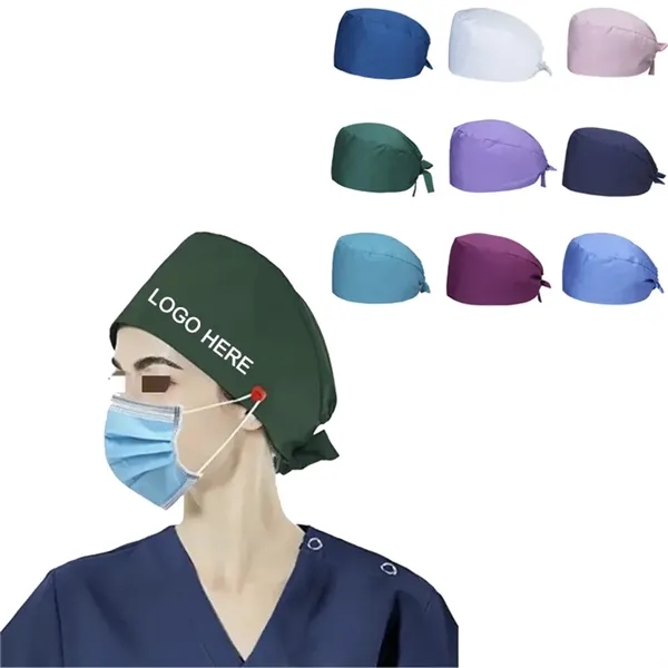 Nurse Scrub Cap With Buttons - Nurse Scrub Cap With Buttons - Image 0 of 3