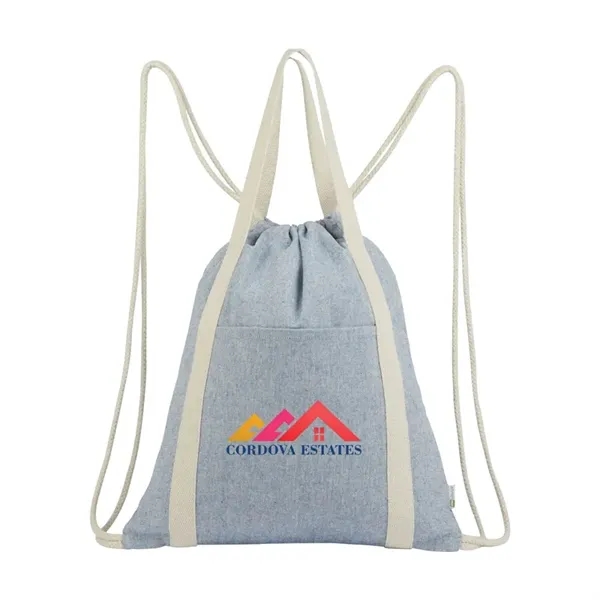 Renew II 9 oz. Recycled Cotton Drawstring Bag - Renew II 9 oz. Recycled Cotton Drawstring Bag - Image 2 of 2