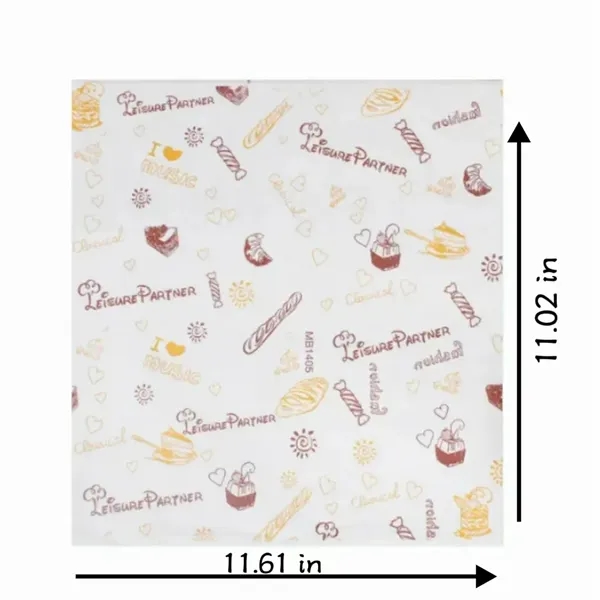 11.6" Hamburger Greaseproof Film Wrapping Paper - 11.6" Hamburger Greaseproof Film Wrapping Paper - Image 2 of 2