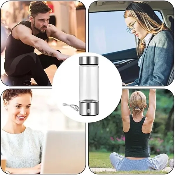 USB Rechargeable Ionized Hydrogen Water Bottle - USB Rechargeable Ionized Hydrogen Water Bottle - Image 1 of 12