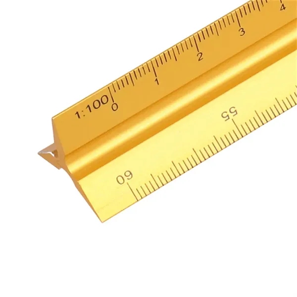Aluminum Architectural Scale Triangle Drafting Ruler - Aluminum Architectural Scale Triangle Drafting Ruler - Image 4 of 5