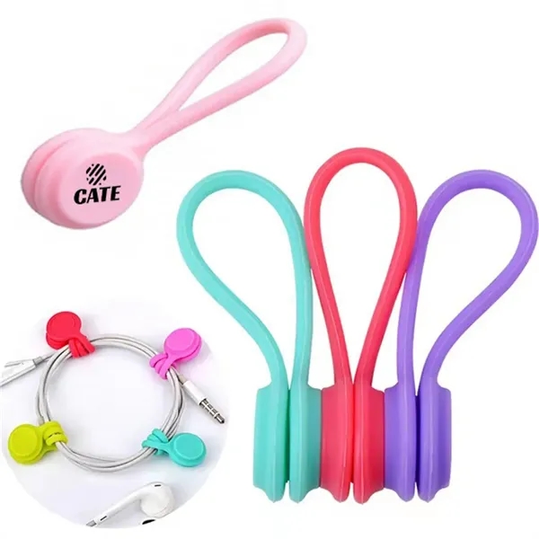 Silicone Magnetic Headphone Cable Ties Organizer - Silicone Magnetic Headphone Cable Ties Organizer - Image 0 of 5