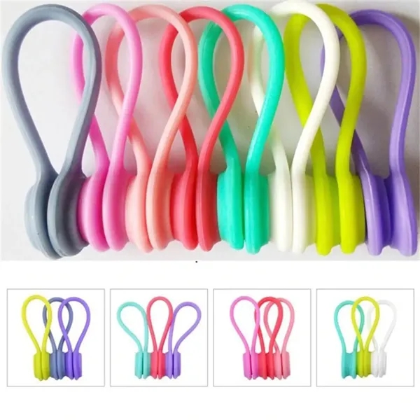 Silicone Magnetic Headphone Cable Ties Organizer - Silicone Magnetic Headphone Cable Ties Organizer - Image 4 of 5