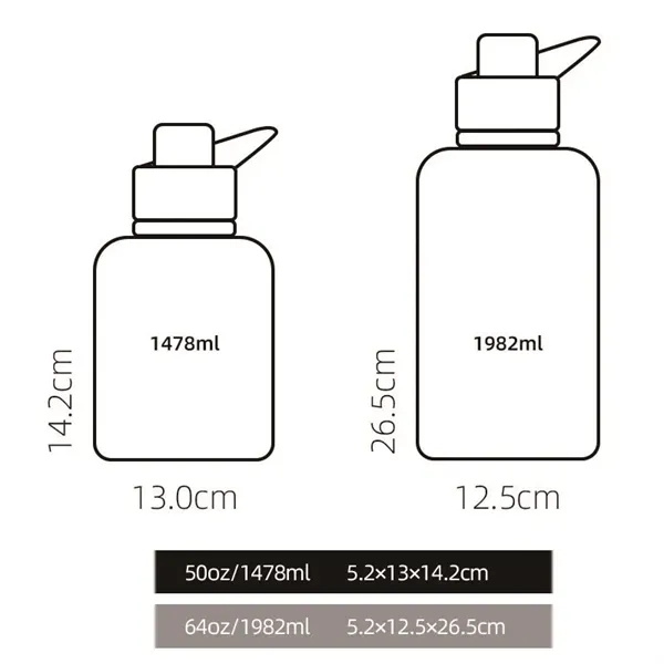 Stainless Steel Sports 64 oz Insulated Water Bottle Jug - Stainless Steel Sports 64 oz Insulated Water Bottle Jug - Image 1 of 4