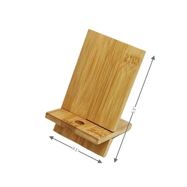 Bamboo Phone Stand with Chargeable Hole - Bamboo Phone Stand with Chargeable Hole - Image 2 of 3