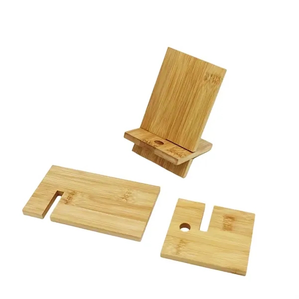 Bamboo Phone Stand with Chargeable Hole - Bamboo Phone Stand with Chargeable Hole - Image 3 of 3