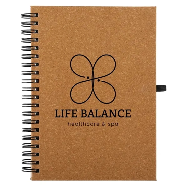 5" x 7" Bonded Leather Spiral Notebook w/FSC Recycled Paper - 5" x 7" Bonded Leather Spiral Notebook w/FSC Recycled Paper - Image 2 of 2