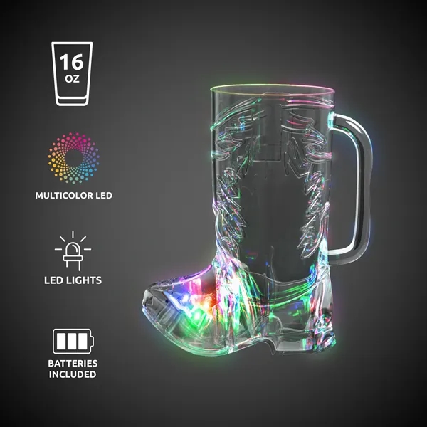 16 oz. Cowboy Boot Shaped LED Light Up Cup - 16 oz. Cowboy Boot Shaped LED Light Up Cup - Image 6 of 12