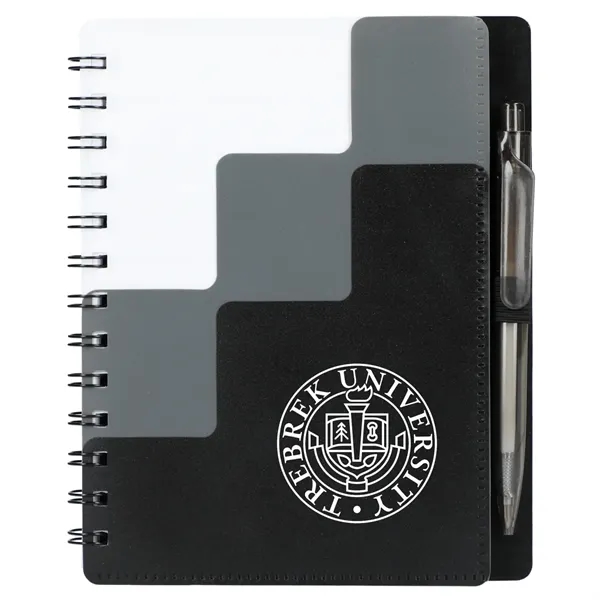 5" x 7" Recycled Pace Spiral Notebook w Pen - 5" x 7" Recycled Pace Spiral Notebook w Pen - Image 1 of 1