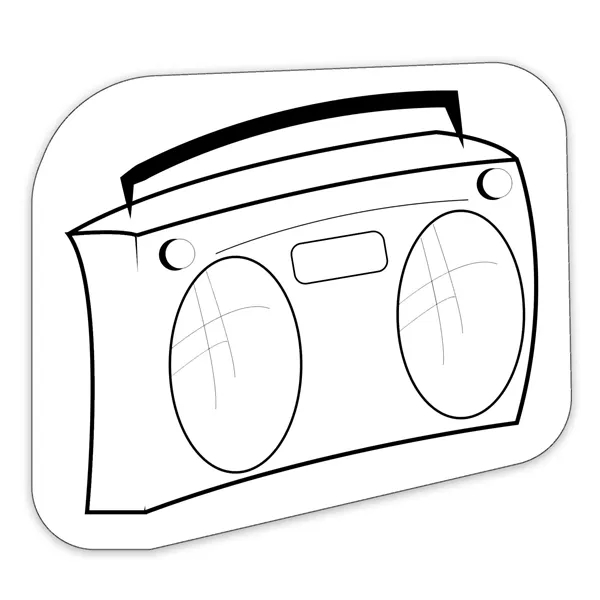 Boombox Shaped NoteKeeper™ Magnet 20 mil - Boombox Shaped NoteKeeper™ Magnet 20 mil - Image 3 of 4