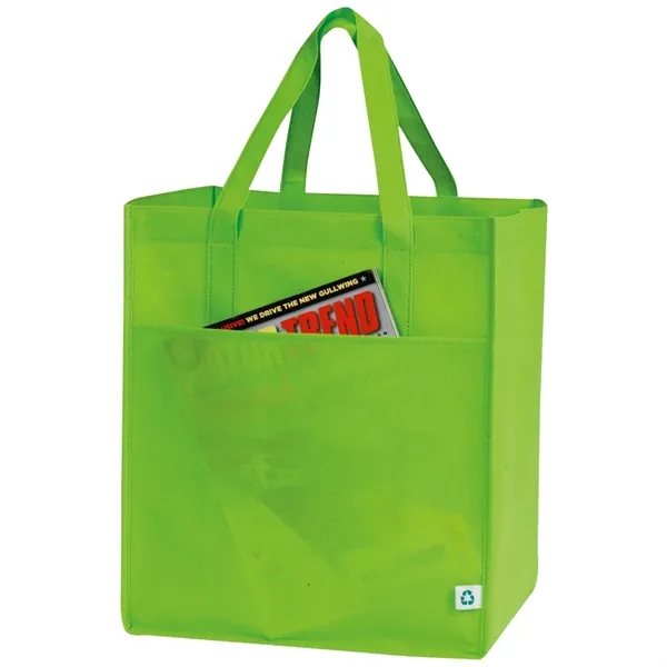 90 GSM Non-Woven Reusable Tote Bag w/ Handles, Drop-in Board - 90 GSM Non-Woven Reusable Tote Bag w/ Handles, Drop-in Board - Image 6 of 12