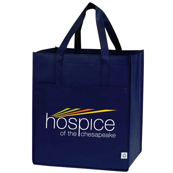 90 GSM Non-Woven Reusable Tote Bag w/ Handles, Drop-in Board - 90 GSM Non-Woven Reusable Tote Bag w/ Handles, Drop-in Board - Image 7 of 12