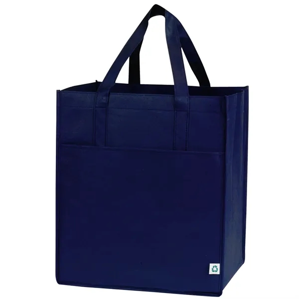90 GSM Non-Woven Reusable Tote Bag w/ Handles, Drop-in Board - 90 GSM Non-Woven Reusable Tote Bag w/ Handles, Drop-in Board - Image 8 of 12