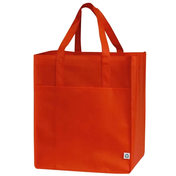 90 GSM Non-Woven Reusable Tote Bag w/ Handles, Drop-in Board - 90 GSM Non-Woven Reusable Tote Bag w/ Handles, Drop-in Board - Image 11 of 12