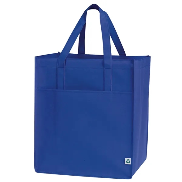 90 GSM Non-Woven Reusable Tote Bag w/ Handles, Drop-in Board - 90 GSM Non-Woven Reusable Tote Bag w/ Handles, Drop-in Board - Image 12 of 12