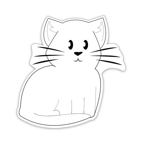 Cat Shaped NoteKeeper™ Magnet 35 mil - Cat Shaped NoteKeeper™ Magnet 35 mil - Image 2 of 4