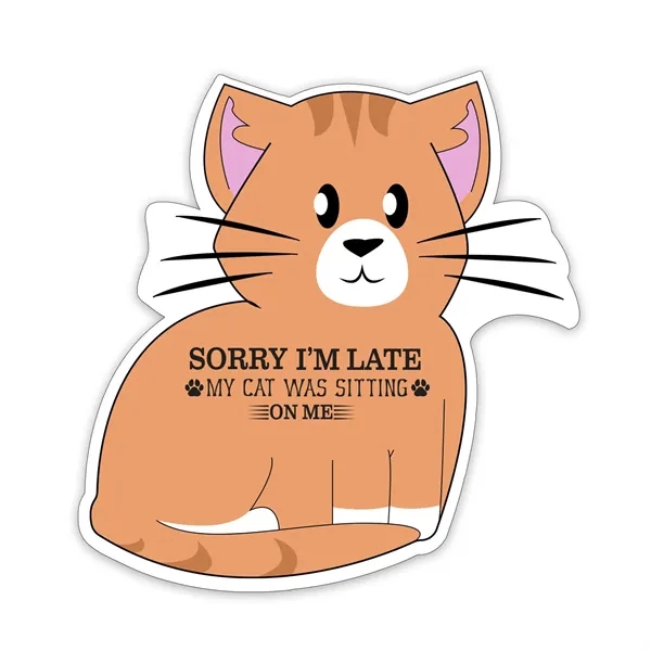Cat Shaped NoteKeeper™ Magnet 35 mil - Cat Shaped NoteKeeper™ Magnet 35 mil - Image 0 of 4