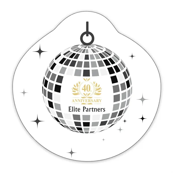 Disco Ball Shaped NoteKeeper™ Magnet 35 mil - Disco Ball Shaped NoteKeeper™ Magnet 35 mil - Image 0 of 3