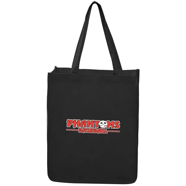 12 oz. Cotton Canvas Reusable Book Tote Bag w/ Handles - 12 oz. Cotton Canvas Reusable Book Tote Bag w/ Handles - Image 0 of 1
