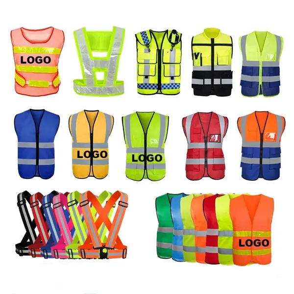 High Visibility Reflective Zipper Construction Safety Vest - High Visibility Reflective Zipper Construction Safety Vest - Image 0 of 3