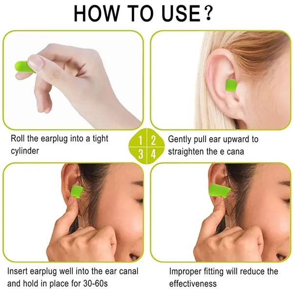 Noise Canceling Sponge Ear Plugs - Noise Canceling Sponge Ear Plugs - Image 2 of 3