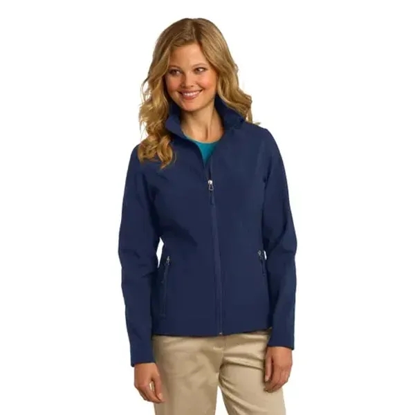 Port Authority Ladies Core Soft Shell Jacket - Dark/Color - Port Authority Ladies Core Soft Shell Jacket - Dark/Color - Image 2 of 9