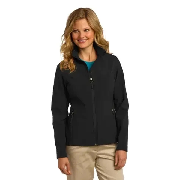 Port Authority Ladies Core Soft Shell Jacket - Dark/Color - Port Authority Ladies Core Soft Shell Jacket - Dark/Color - Image 1 of 9