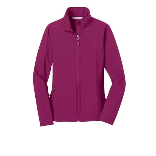 Port Authority Ladies Core Soft Shell Jacket - Dark/Color - Port Authority Ladies Core Soft Shell Jacket - Dark/Color - Image 3 of 9