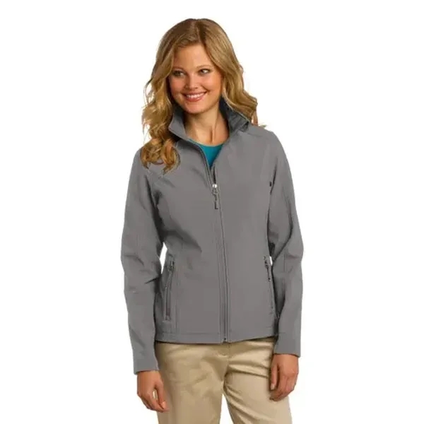 Port Authority Ladies Core Soft Shell Jacket - Dark/Color - Port Authority Ladies Core Soft Shell Jacket - Dark/Color - Image 7 of 9