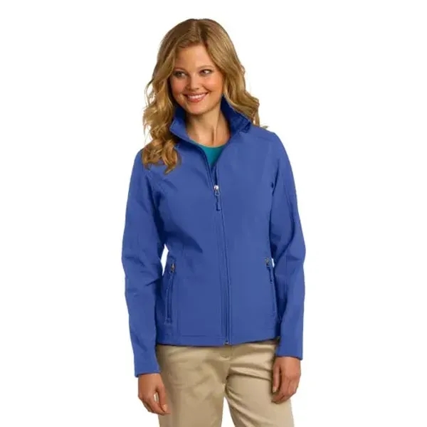 Port Authority Ladies Core Soft Shell Jacket - Dark/Color - Port Authority Ladies Core Soft Shell Jacket - Dark/Color - Image 9 of 9