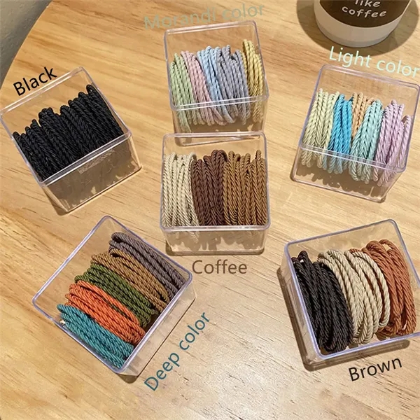 50pcs Soft Polyester Hair Ties - 50pcs Soft Polyester Hair Ties - Image 3 of 4