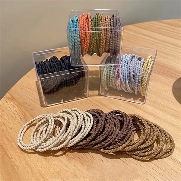 50pcs Soft Polyester Hair Ties - 50pcs Soft Polyester Hair Ties - Image 4 of 4