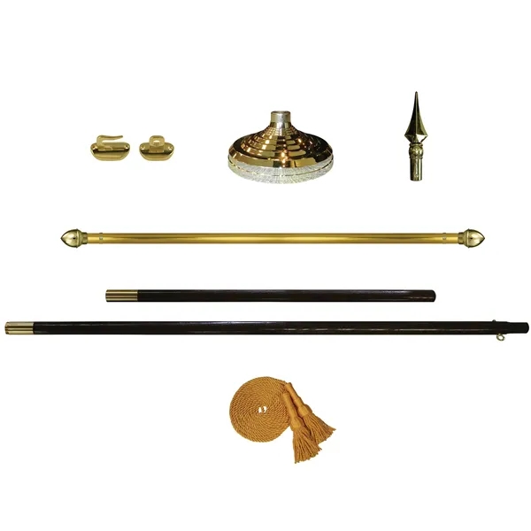 36" x 60" Premium Gonfalon 7' Kit / V-Cut / Fringe - 36" x 60" Premium Gonfalon 7' Kit / V-Cut / Fringe - Image 4 of 5