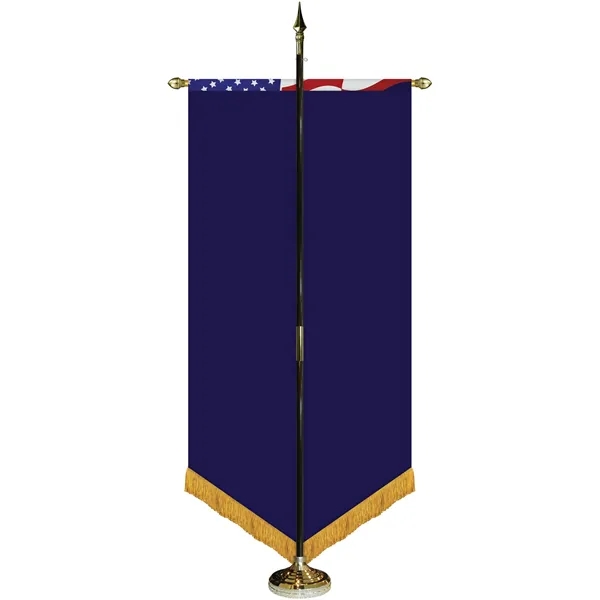 36" x 72" Premium Gonfalon 7' Kit / V-Cut / Fringe - 36" x 72" Premium Gonfalon 7' Kit / V-Cut / Fringe - Image 2 of 5