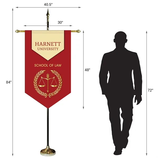 30" x 48" Premium Gonfalon 7' Kit / V-Cut - 30" x 48" Premium Gonfalon 7' Kit / V-Cut - Image 4 of 6