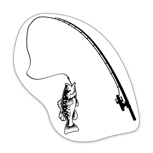 Fish and Fishing Pole Shaped NoteKeeper™ Magnet 20 mil - Fish and Fishing Pole Shaped NoteKeeper™ Magnet 20 mil - Image 3 of 4
