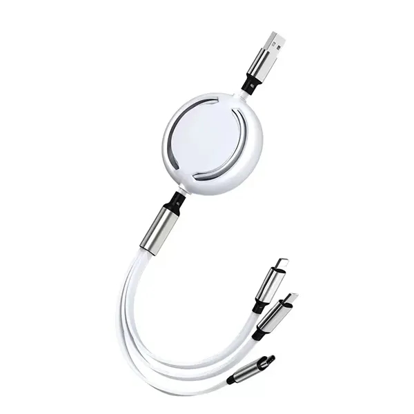3-In-1 Retractable Usb Multi Charging Cable - 3-In-1 Retractable Usb Multi Charging Cable - Image 2 of 4